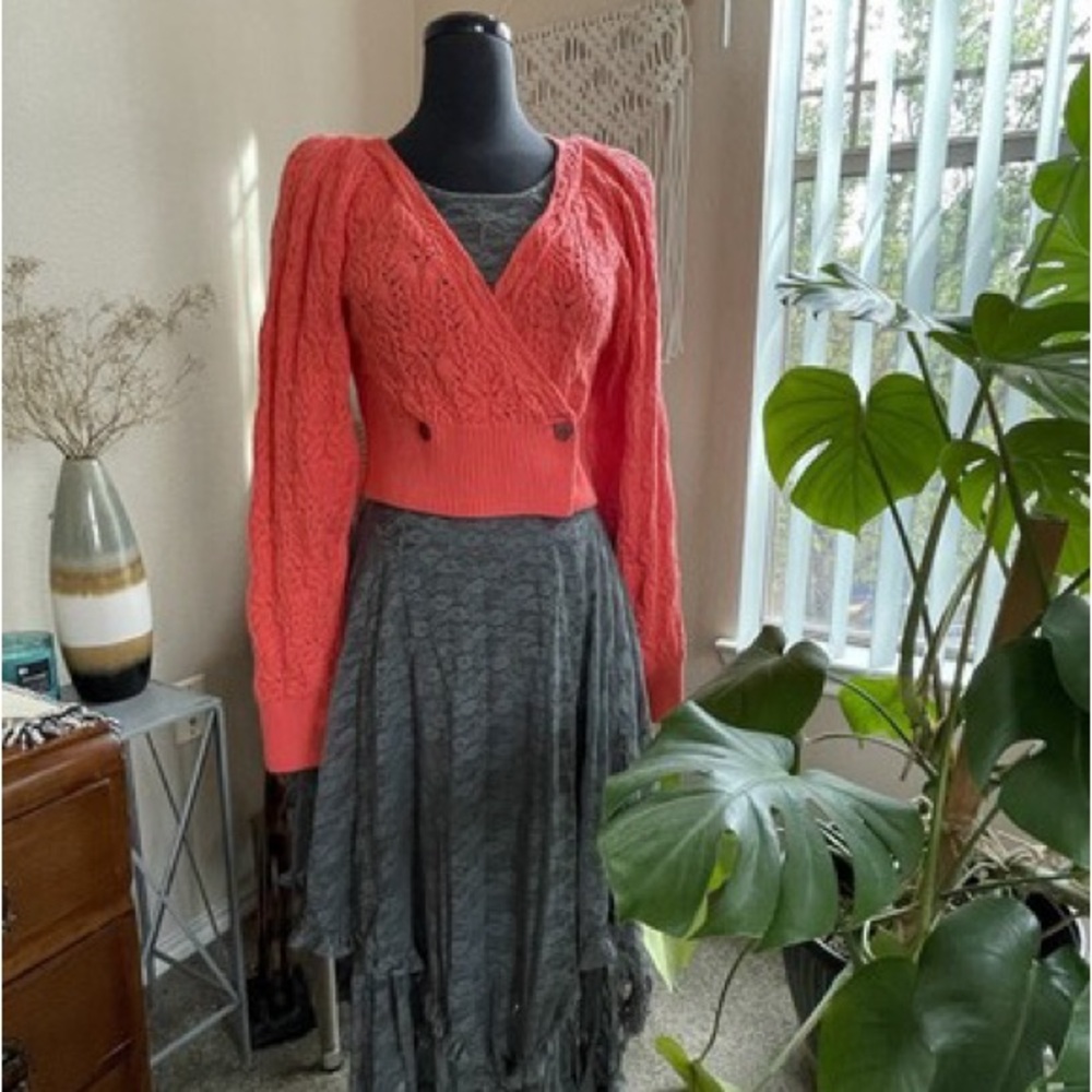 Coral Knit Cardigan Free People